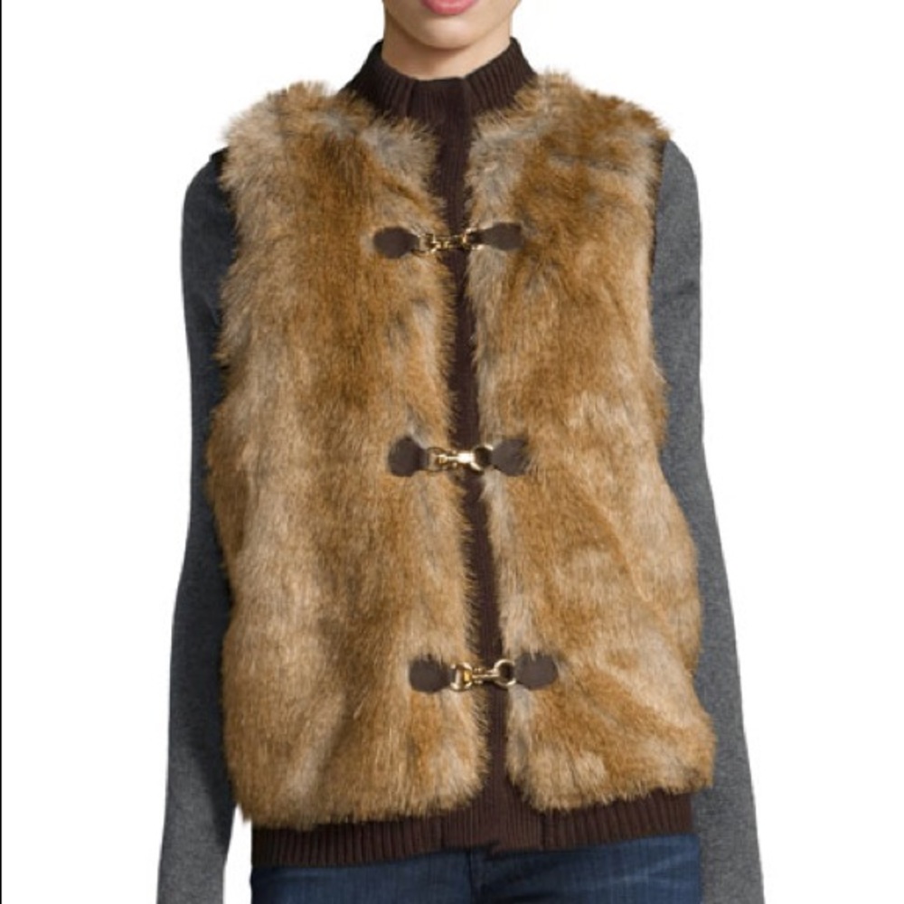 ❗️SALE❗️Michael Kors Faux Fur Sweater Vest (Brown)